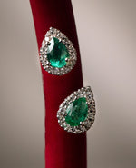 Emerald & Diamond Drop Earrings