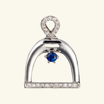 Blue Sapphire Stirrup pendant