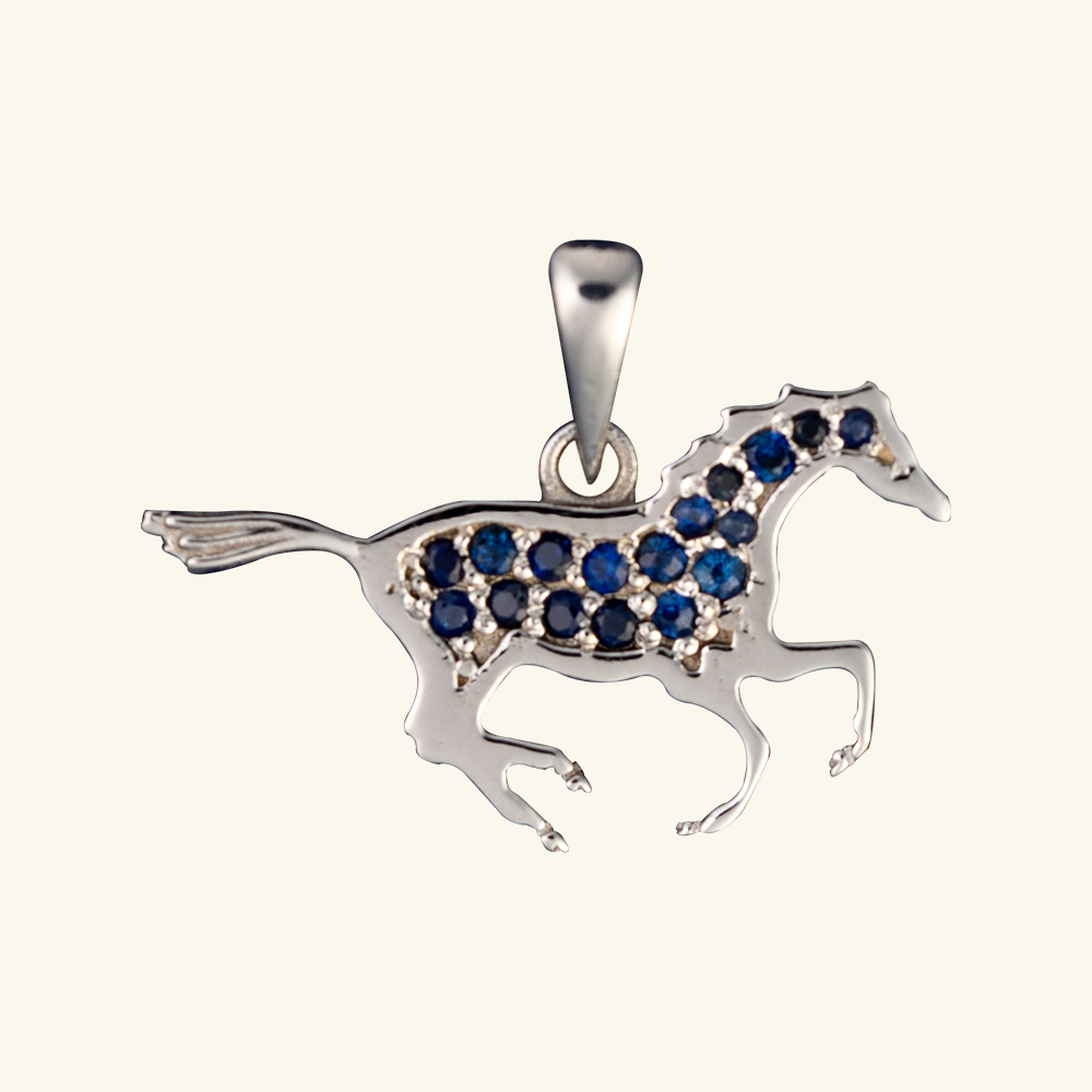 White Gold Horse pendant