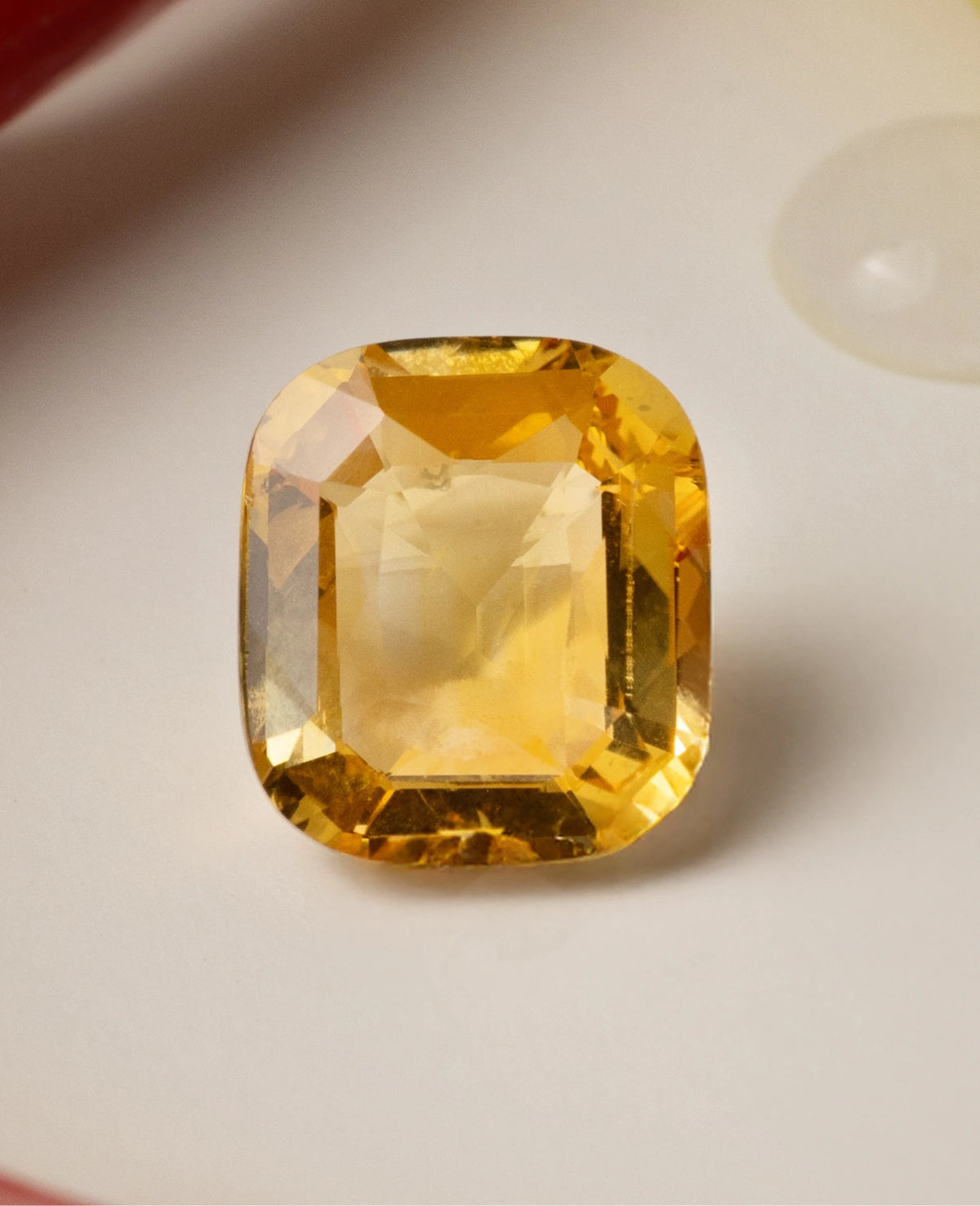 Unheated Cushion Cut Yellow Sapphire 5.15ct