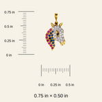 Yellow Gold Horse-head pendant