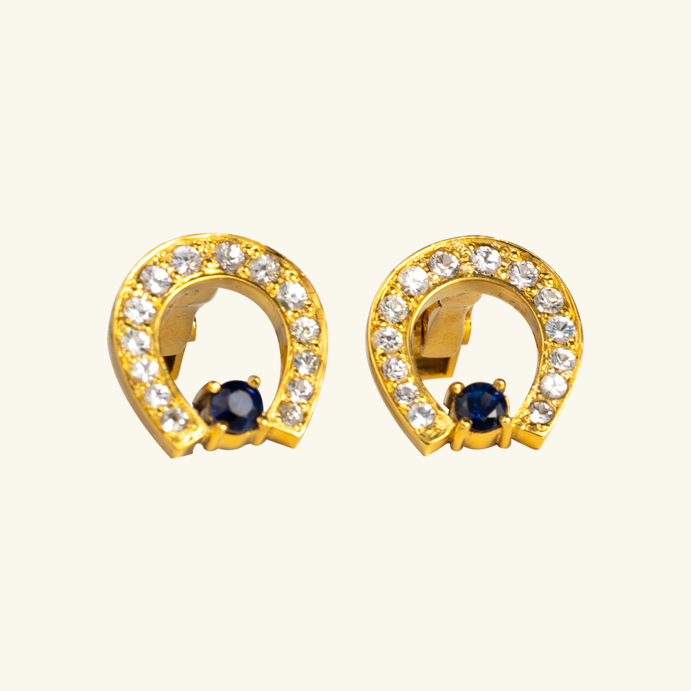 Horseshoe Sapphire Cufflinks