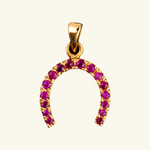 Ruby Horseshoe pendant