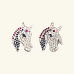Horse Head Diamond, Ruby & Sapphire Cufflinks