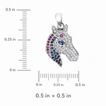 Blue Sapphire Horse-head pendant